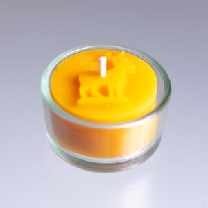 Teelicht Rentier mit Glashülle