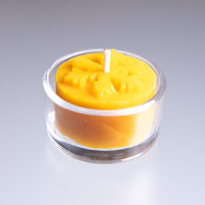 Teelicht Schneeflocke mit Glashülle